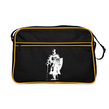 Knight in Armor Silhouette - Retro Bag - black/gold - Front
