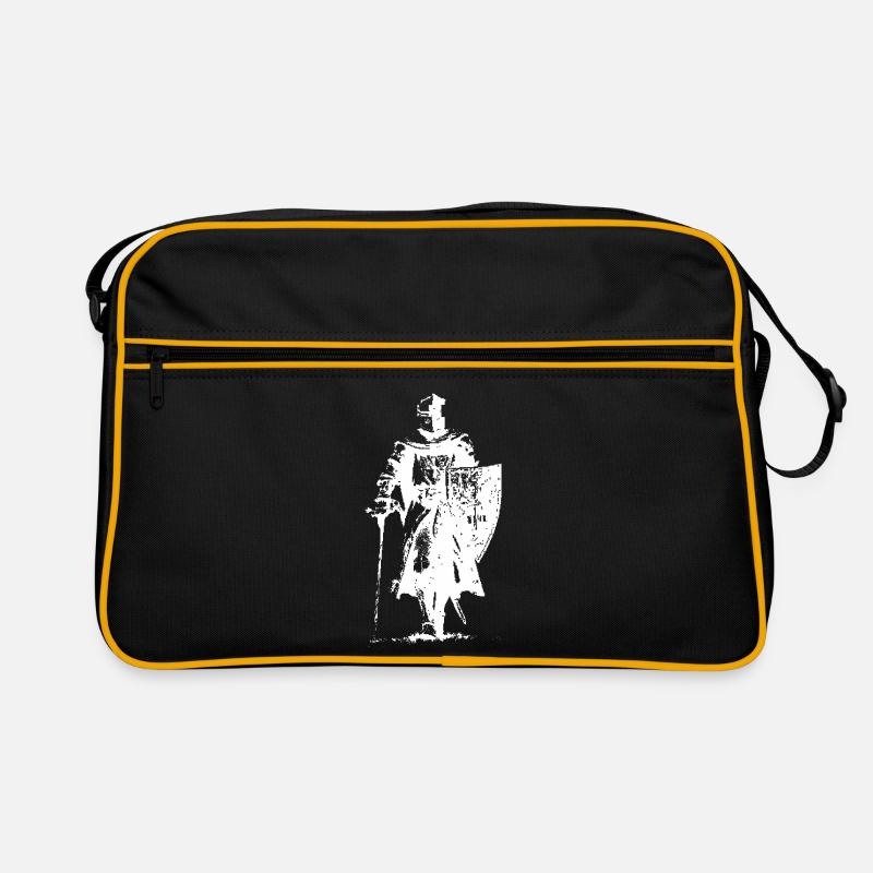 Silhouette du Chevalier en Armure Sac Retro