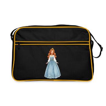 Princesse en robe de cristal de glace - Sac Retro - noir/or - Devant