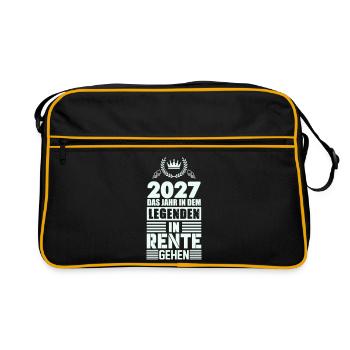 2027: Jahr der Legenden im Ruhestand - Retro Tasche - Schwarz/Gold - Vorne