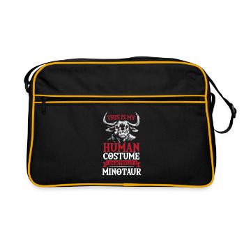 Demi-taureau Minotaure cadeau - Sac Retro - noir/or - Devant