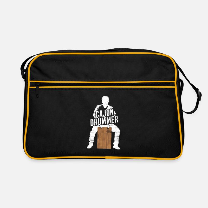 Cajon-Schlagzeuger - Retro Tasche - Schwarz/Gold