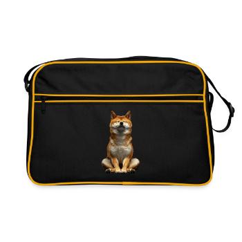 Shiba Inu - Sac Retro - noir/or - Devant
