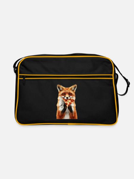 Fuchs - Retro Tasche - Schwarz/Gold - Vorne