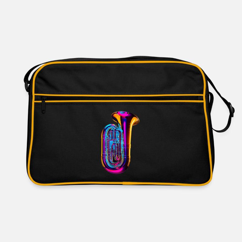 Tuba - Retro Tasche - Schwarz/Gold