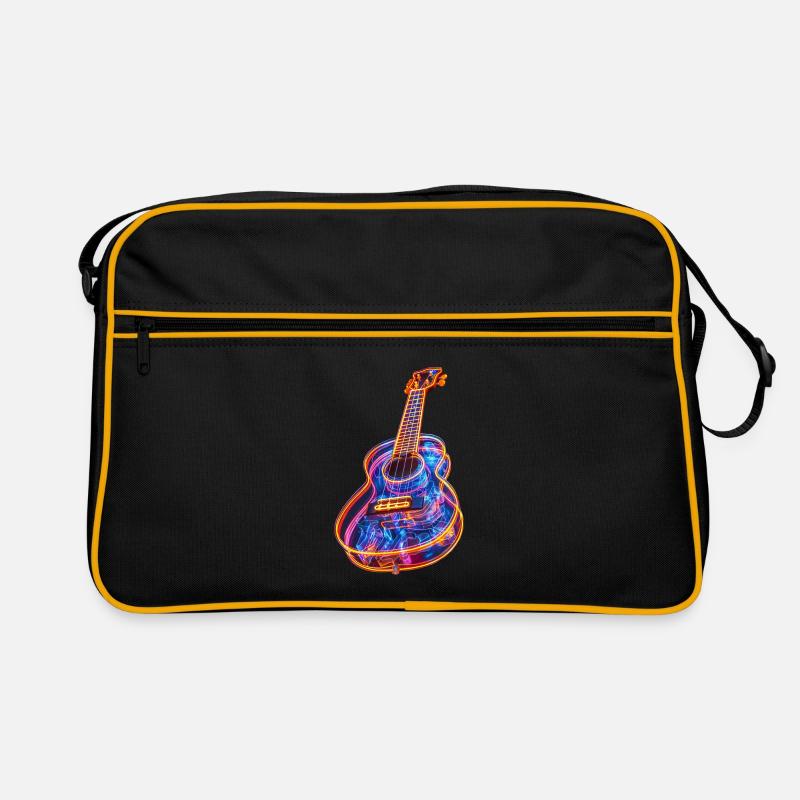 Ukulele - Retro Tasche - Schwarz/Gold
