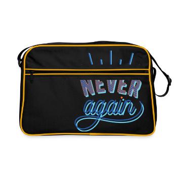 NEVER again - Retro Bag - black/gold - Front
