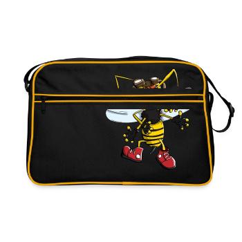bourdons guêpe abeille frelon horniesse guêpe abeille - Sac Retro - noir/or - Devant