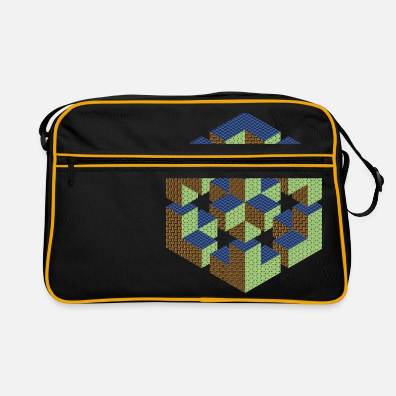 Figure impossible imagination géométrie cube Escher Sac Retro