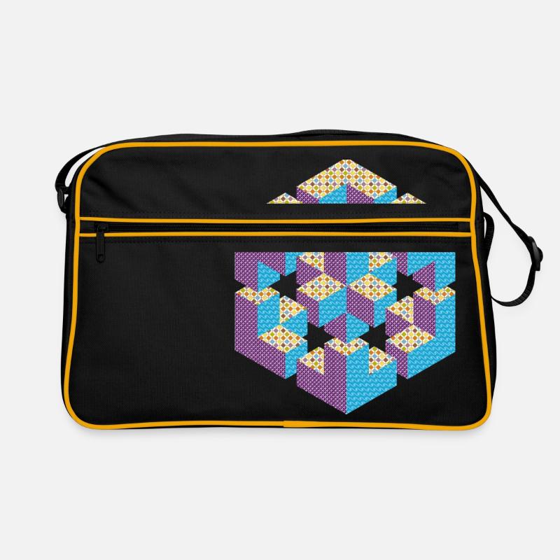 Figure impossible imagination géométrie cube Escher Sac Retro