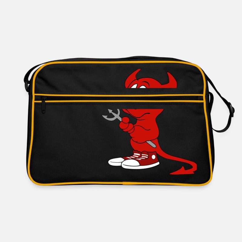 Teufelchen - Retro Tasche - Schwarz/Gold