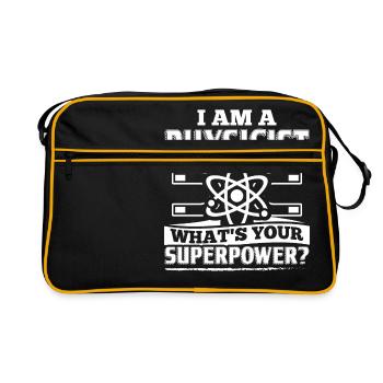 Funny Physicist Shirt I Am A - Retro Bag - black/gold - Front