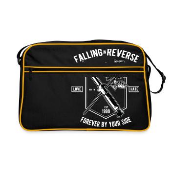 Falling In Reverse Love Hate Rose Knife Forever - Retro Bag - black/gold - Front