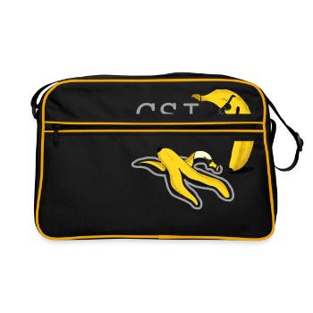 Banana crime hyena - Retro Bag - black/gold - Front