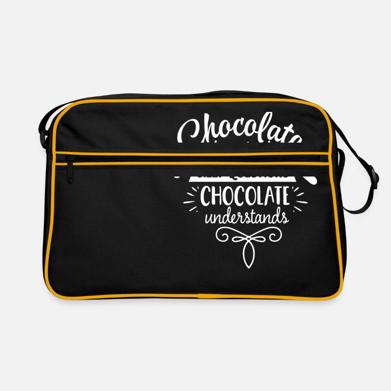 Chocolate does not ask silly weiss Sac Retro