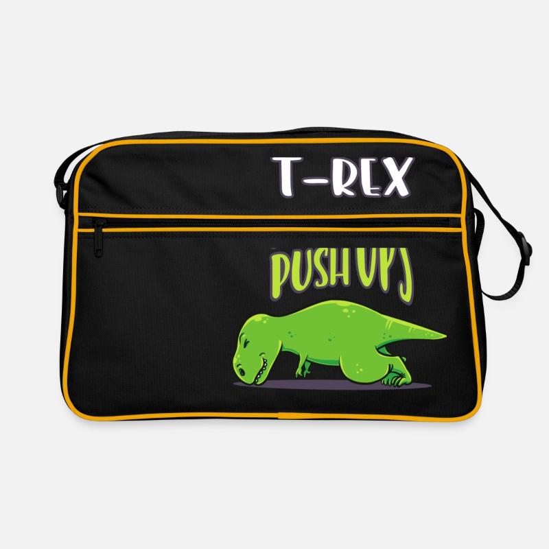 T Rex Hates Pushups Workout Funny Gift Retro Bag