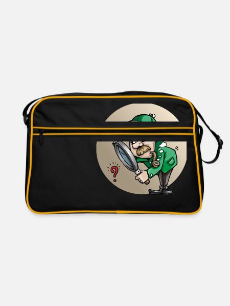 Detectiv - Retro Tasche - Schwarz/Gold - Vorne
