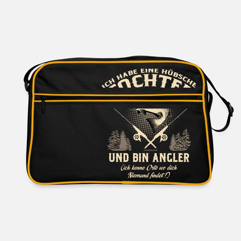 Tochter Angler - Geburtstags Geschenk - RAHMENLOS Retro Tasche