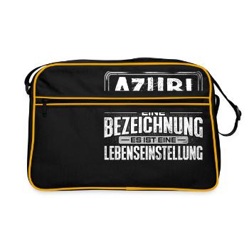 AZUBI - Leben - Retro Tasche - Schwarz/Gold - Vorne