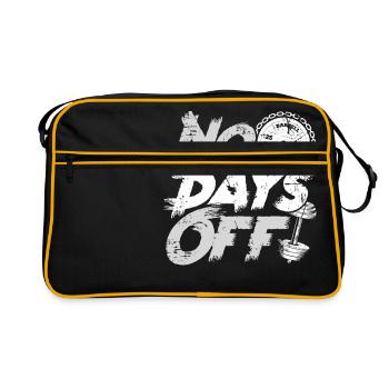NO DAYS Fitness Gym Musculation Motivation - Sac Retro - noir/or - Devant
