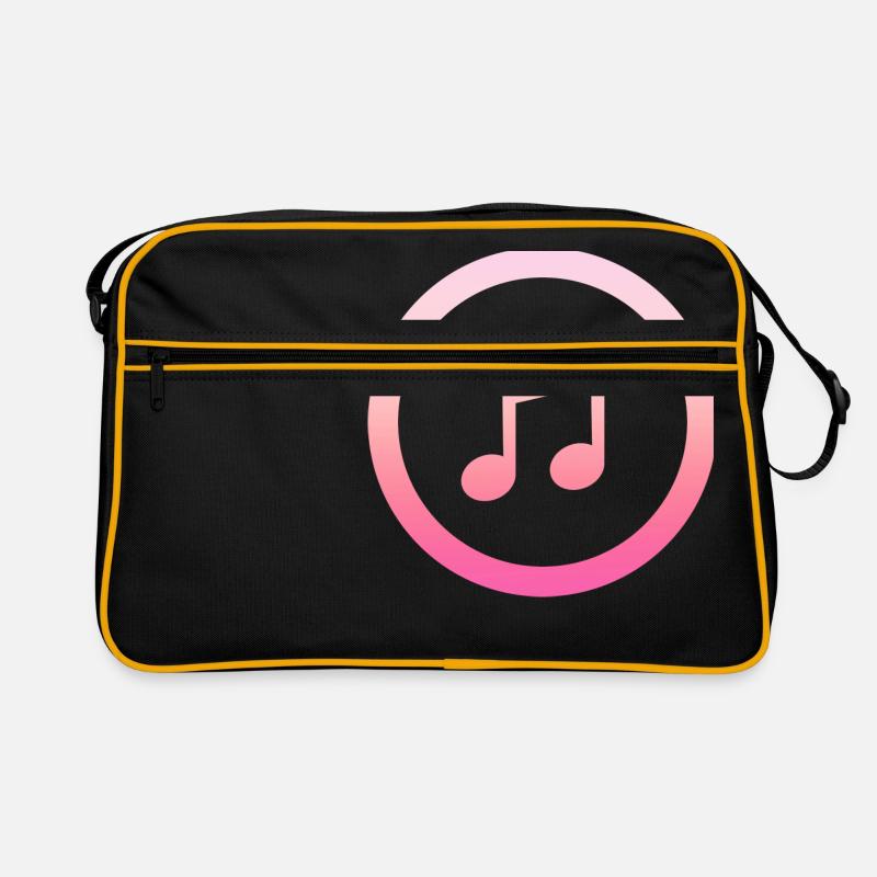 Schlichtes einfaches Pinkes Musik Design/Symbol Retro Tasche