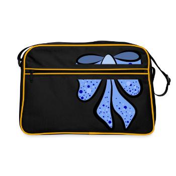 belle boucle bleue , idée cadeau - Sac Retro - noir/or - Devant