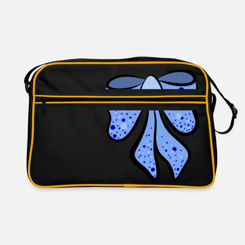 schöne blaue Schleife , Geschenkidee Retro Tasche