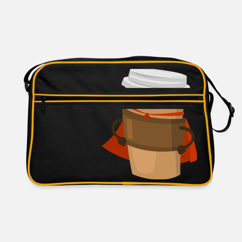 Kaffee Superheld Superhelden Superkräfte Coffee Retro Tasche