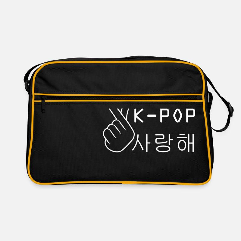 k-pop i love kpop korean Retro Bag