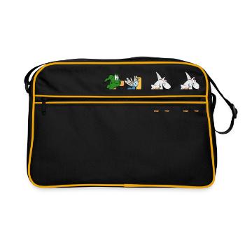 Finn - Retro Tasche - Schwarz/Gold - Vorne