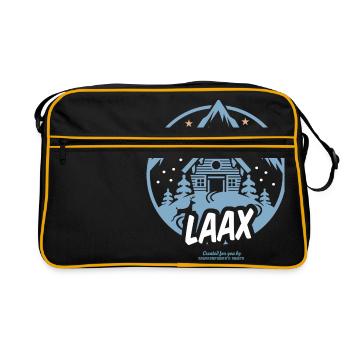 Station de ski de Laax Suisse - Sac Retro - noir/or - Devant