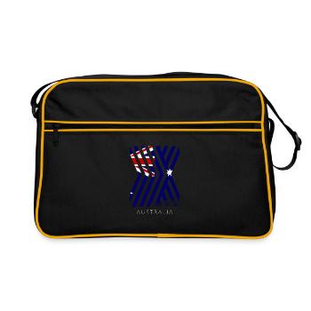 Drapeau australien sous drapeau australien - Sac Retro - noir/or - Devant