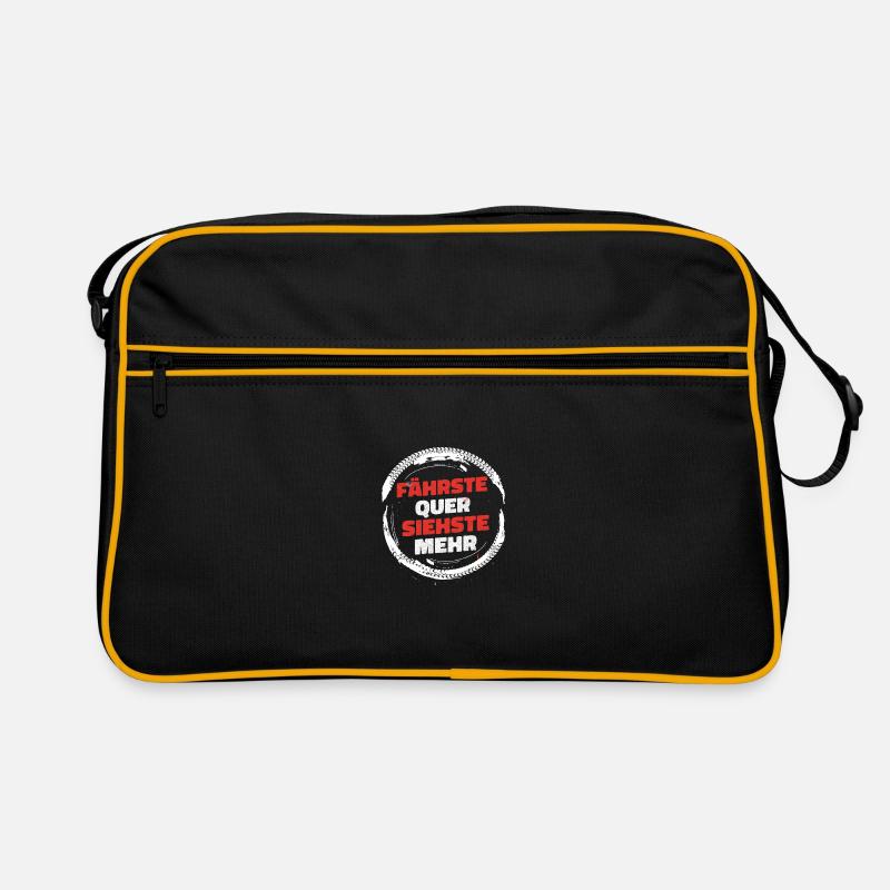 Fährste Quer siehste mehr Auto Motor Tuning Shirt Retro Tasche