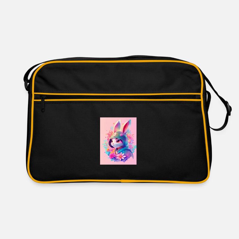 Lapin dans le style numérique Sac Retro
