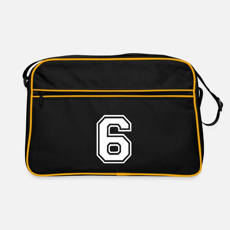 6 - Retro Tasche - Schwarz/Gold
