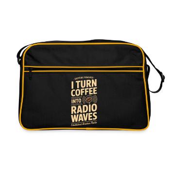 Tee des ondes radio à la caféine - Sac Retro - noir/or - Devant