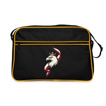 Couronne de l’aigle polonais - Sac Retro - noir/or - Devant