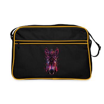Esel - Retro Tasche - Schwarz/Gold - Vorne