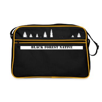 Forêt Noire indigène - Sac Retro - noir/or - Devant