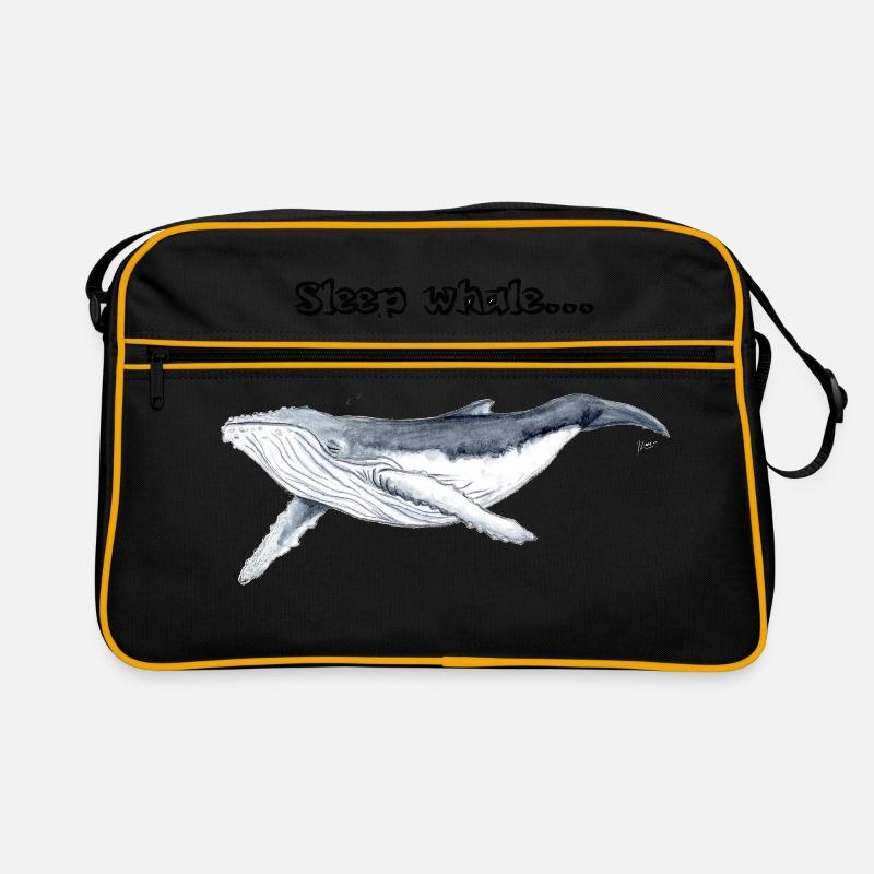 Baleines bonnes nuits de sommeil - baleines Zzz - Baleine Sac Retro