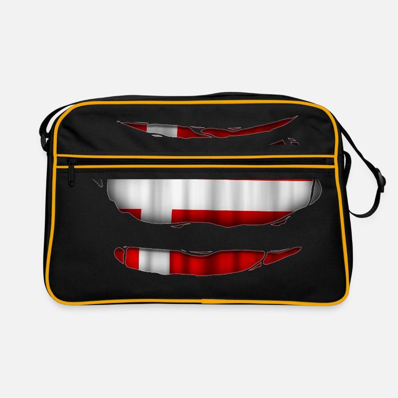 Denmark flag torn 017 Retro Bag