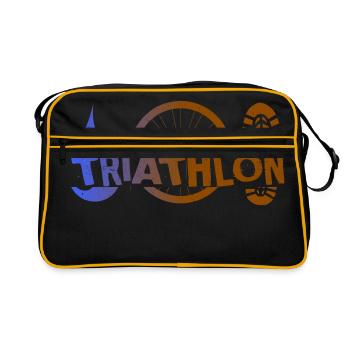 Icônes du triathlon - Sac Retro - noir/or - Devant