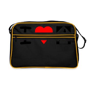 I love bottle deposit - Retro Bag - black/gold - Front