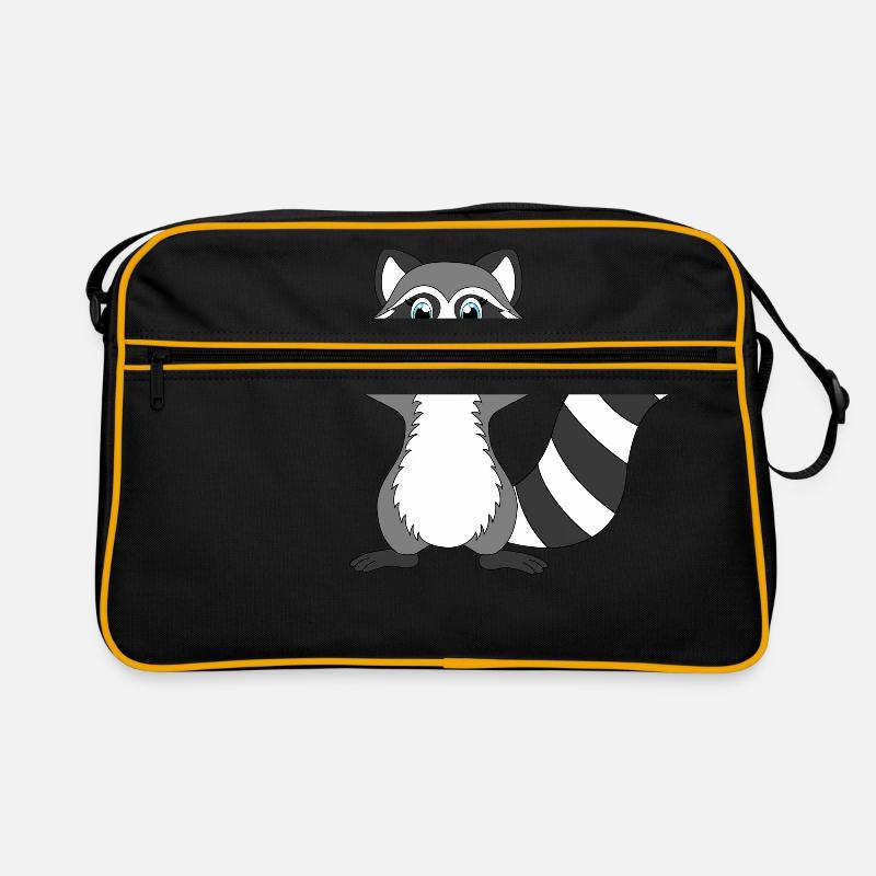 Waschbär Retro Tasche