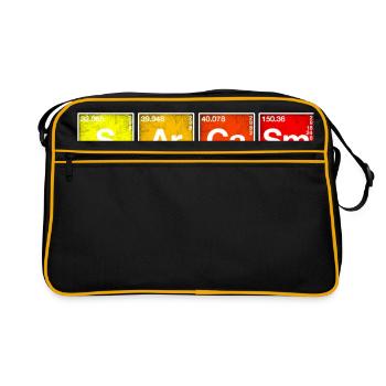 Sarcasm Periodic table of the elements PSE chemistry - Retro Bag - black/gold - Front