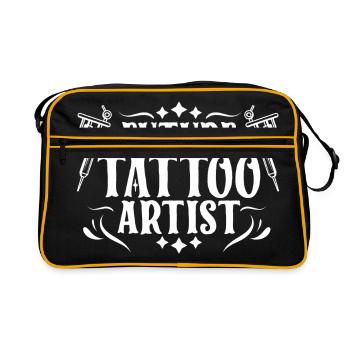 FUTURE TATTOO ARTIST - Retro Tasche - Schwarz/Gold - Vorne