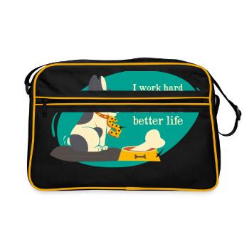 dog - Retro Bag - black/gold - Front