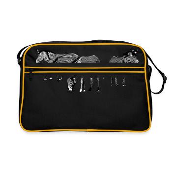 Zèbres - Sac Retro - noir/or - Devant