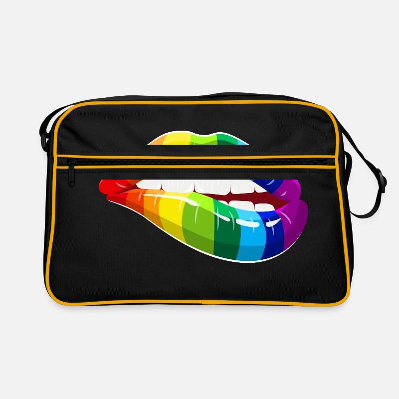 Rainbow Lips - Bouche d'amour homosexualité LGBT Sac Retro