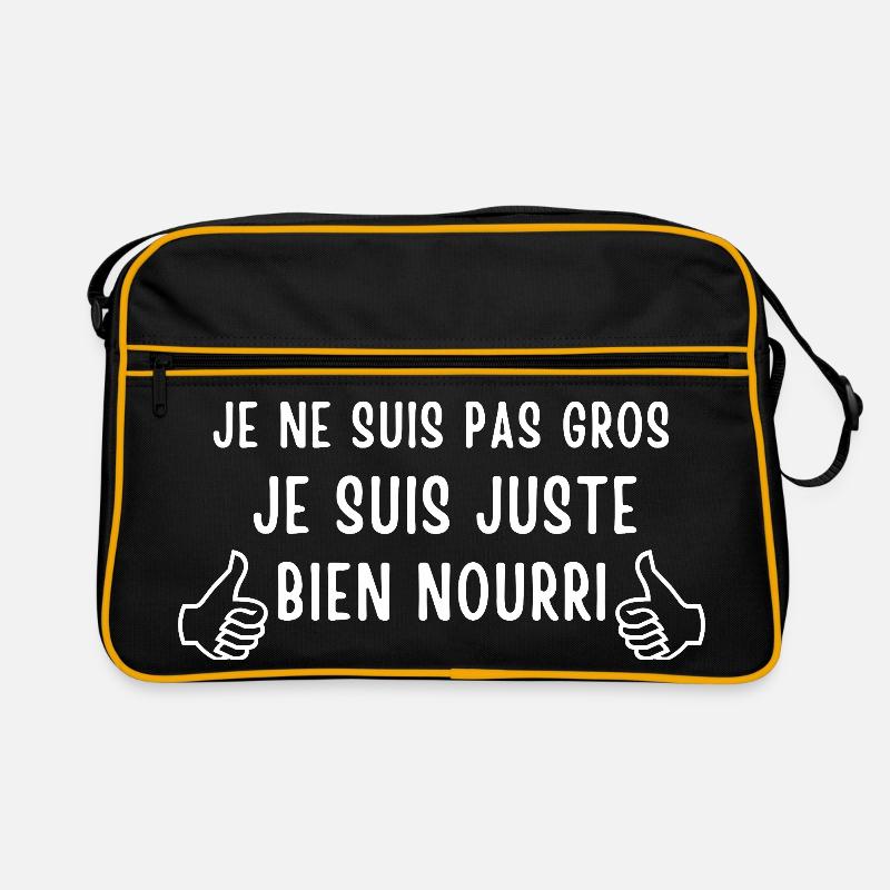 Ich bin nicht dick, ich bin nur gut genährt. Retro Tasche